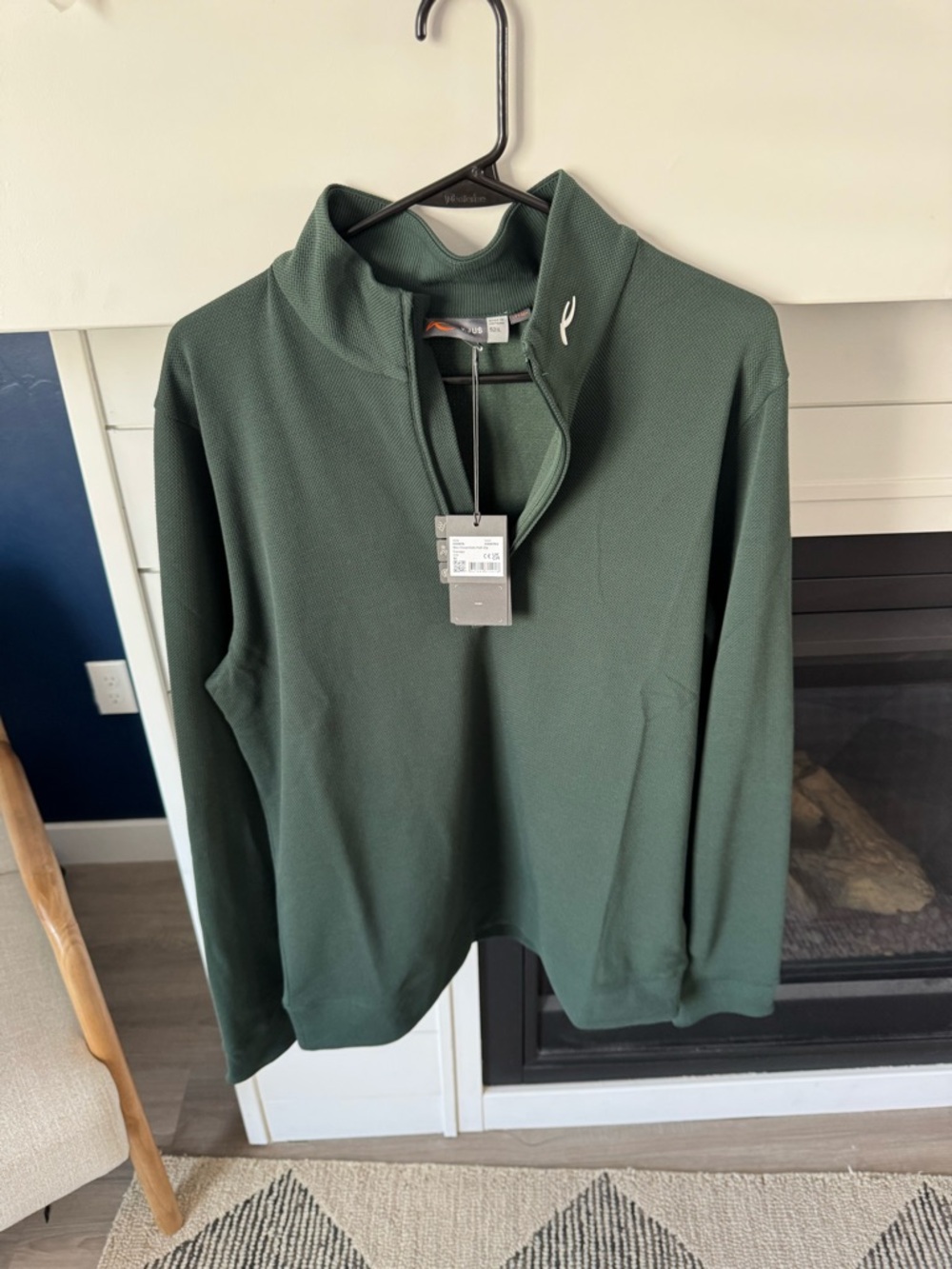 NEW KJUS Men's Essentials Half-Zip Pullover Canopy Green Size 52 Large - Picture 4 of 7